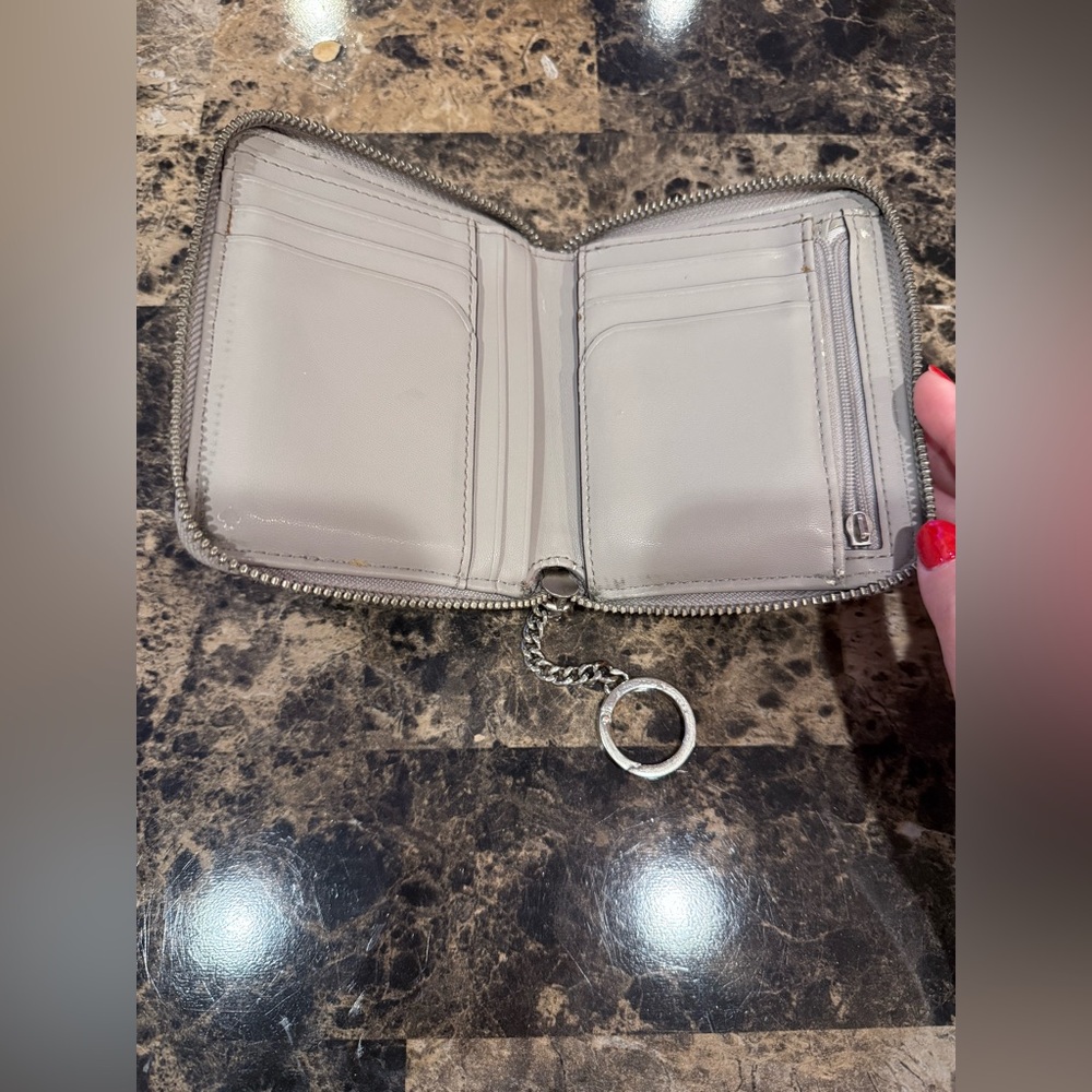 Kate Spade Staci Small Colorblock Zip Around Wallet – Parchment/Grey - Picture 9 of 16